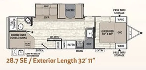 Coachmen Freedom Express Select 28.7SE floor plan