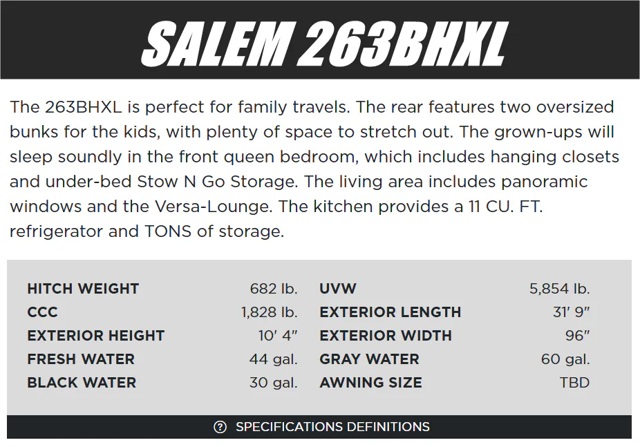 2027 Forest River Salem Cruise Lite 263BHXL, Photos photo 21