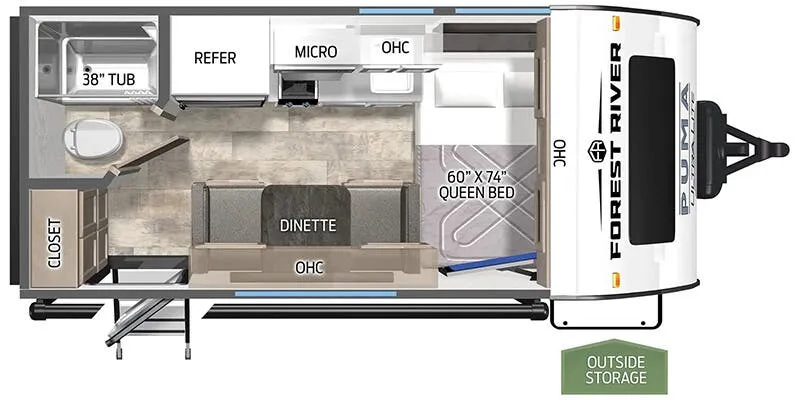 Palomino Puma Ultra Lite 12FBX floor plan