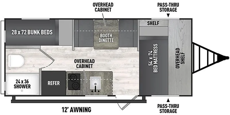 Forest River Viking 17SBH floor plan