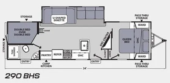 Coachmen Apex Ultra-Lite 290BHS floor plan