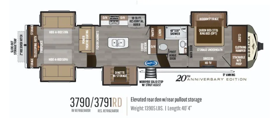 Keystone Montana 3791RD floor plan