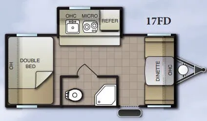 Pacific Coachworks Mighty Lite 17FD floor plan