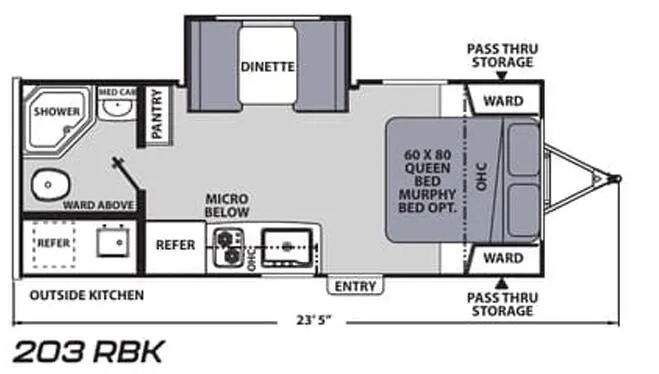 Coachmen Apex Nano 203RBK floor plan