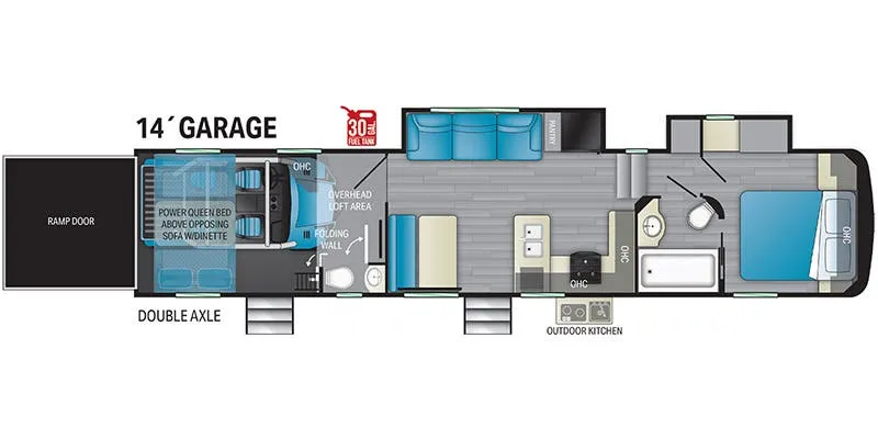 2022 Heartland Gravity GR 3610 floor plan