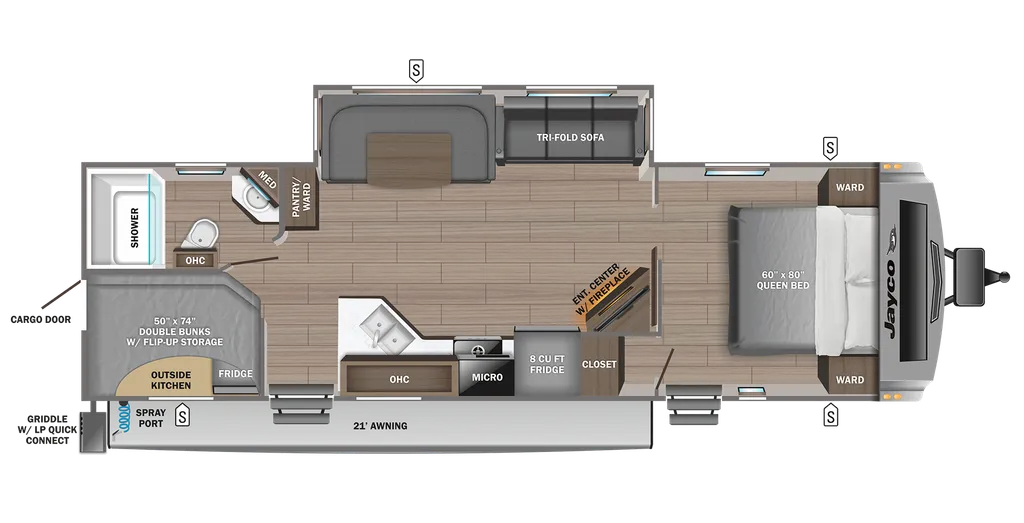 2024 Jayco White Hawk 29BH floor plan