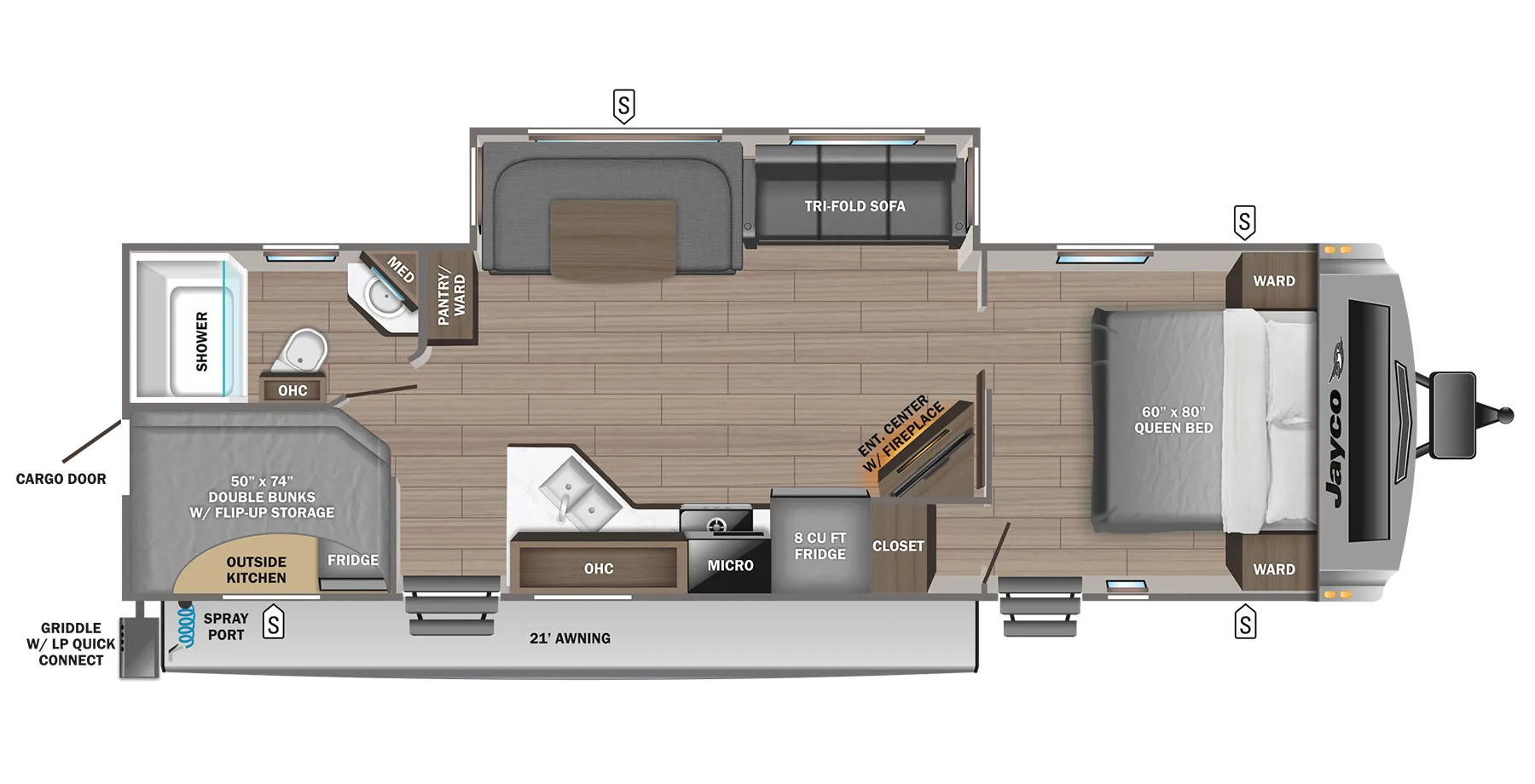 2024 Jayco White Hawk 29BH - Floor plan