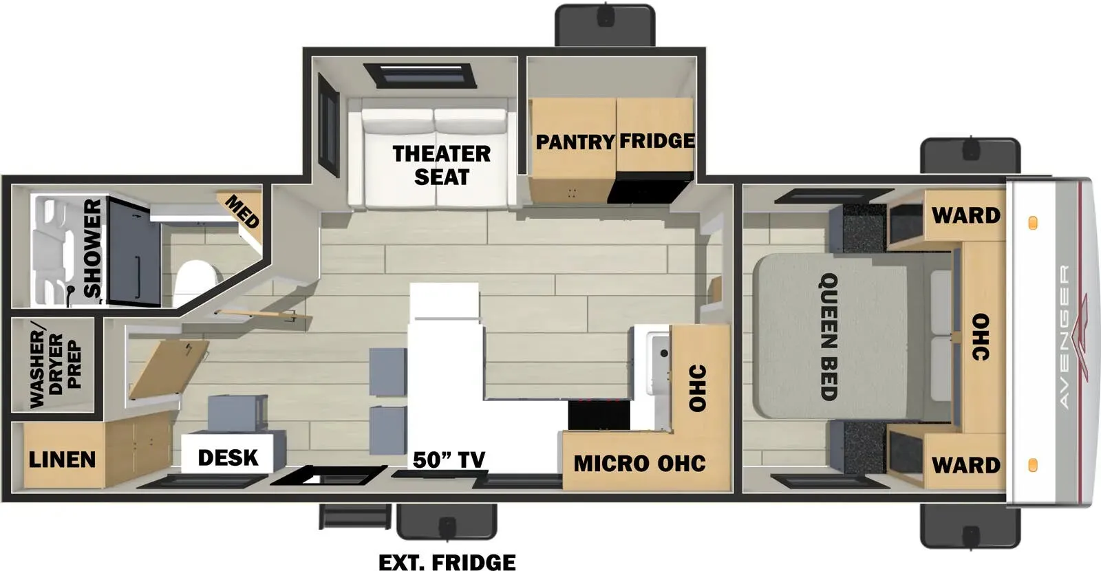 2025 Prime Time Avenger 25MKO - Floor plan