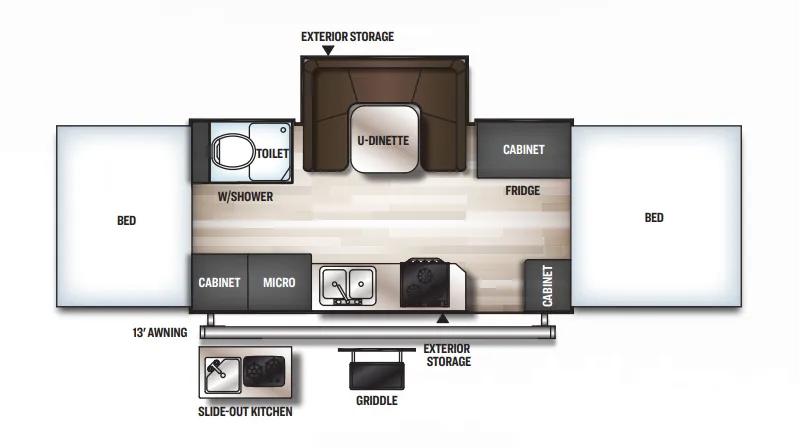 2021 Forest River Rockwood High Wall HW277 - Floor plan