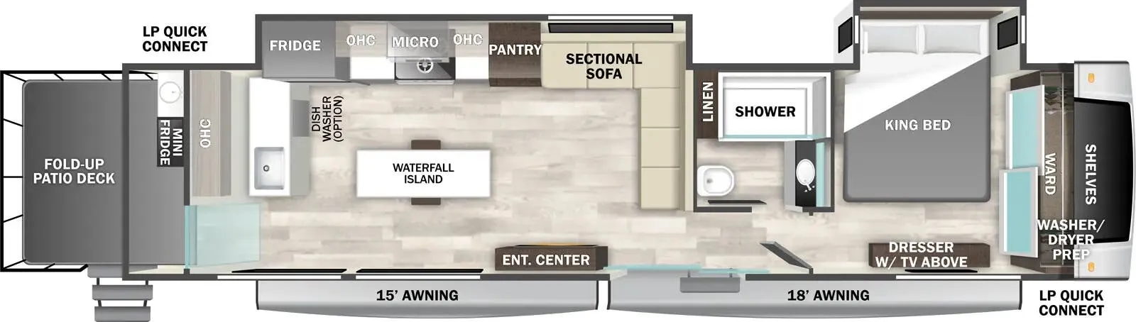Forest River Cedar Creek Cottage 40RDE floor plan