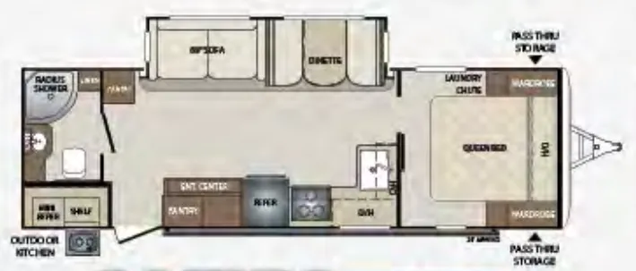 Keystone Bullet 261RBS floor plan