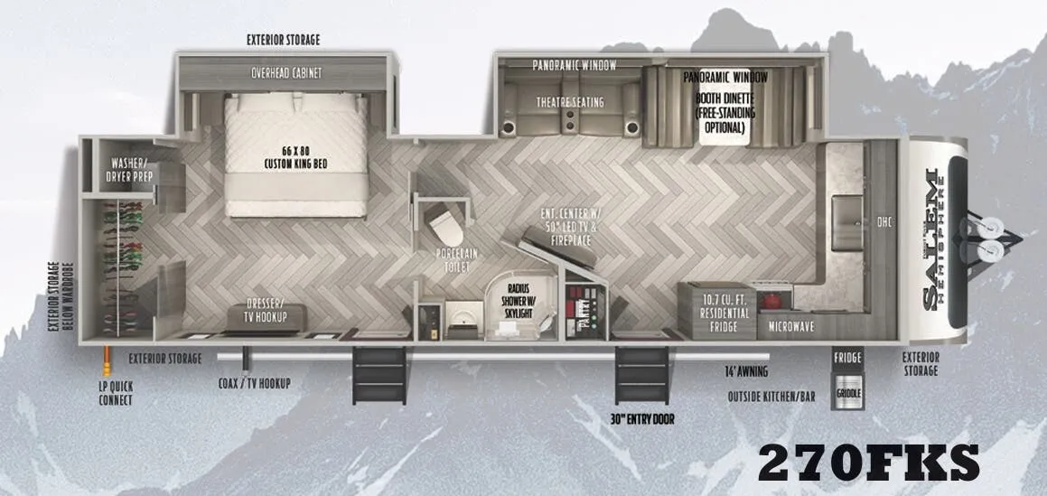Forest River Salem Hemisphere 270FKS floor plan