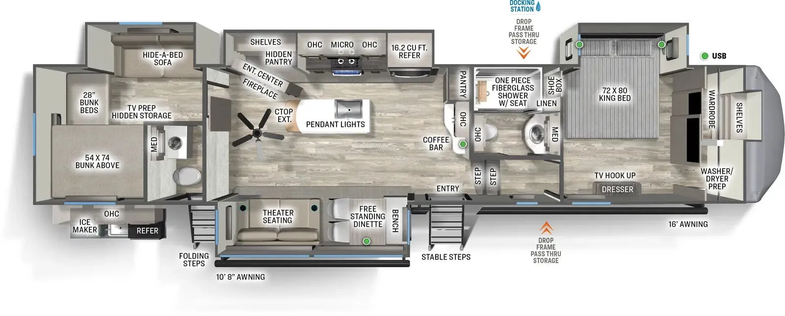 Forest River Sierra 3880BH floor plan
