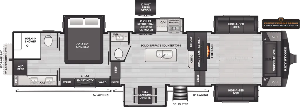 2026 Keystone Alpine 3710FL floor plan