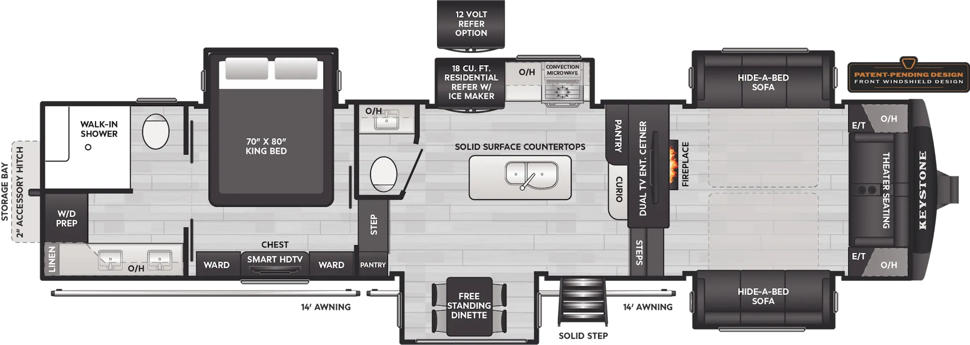 2026 Keystone Alpine 3710FL - Floor plan