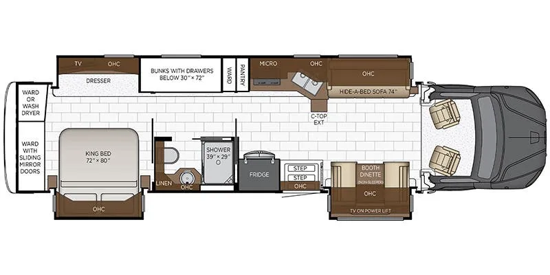 Newmar Super Star 4065 floor plan