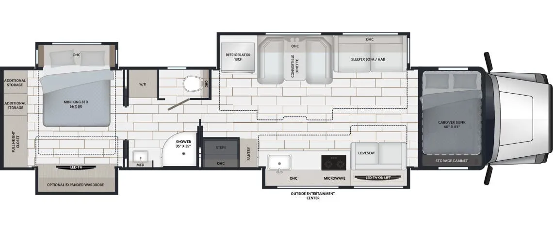 Renegade RV Classic 45CRS floor plan