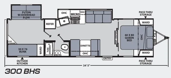 Coachmen Apex Ultra-Lite 300BHS floor plan