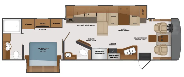 Fleetwood Bounder 35K floor plan