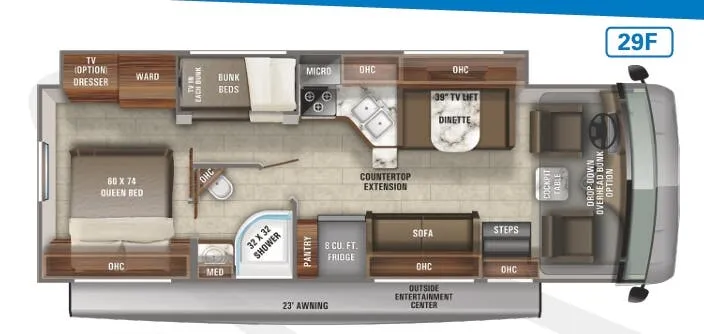 Jayco Alante 29F floor plan