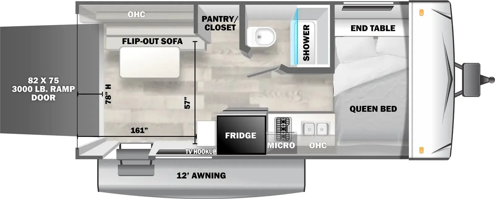 Forest River EVO Select 178RT floor plan