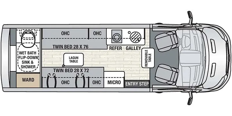 Coachmen Beyond 22RB AWD floor plan