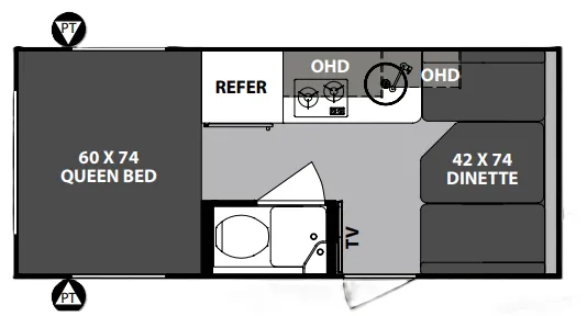 Forest River R-Pod RP-171 floor plan
