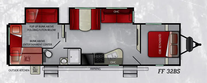 Cruiser RV Fun Finder 32 BS floor plan