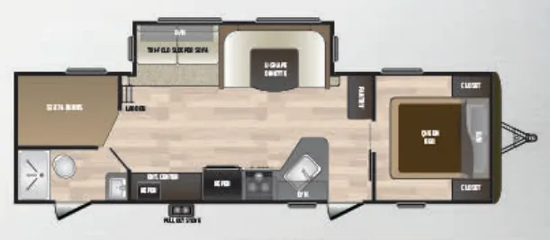 Keystone Hideout 28BHSWE floor plan