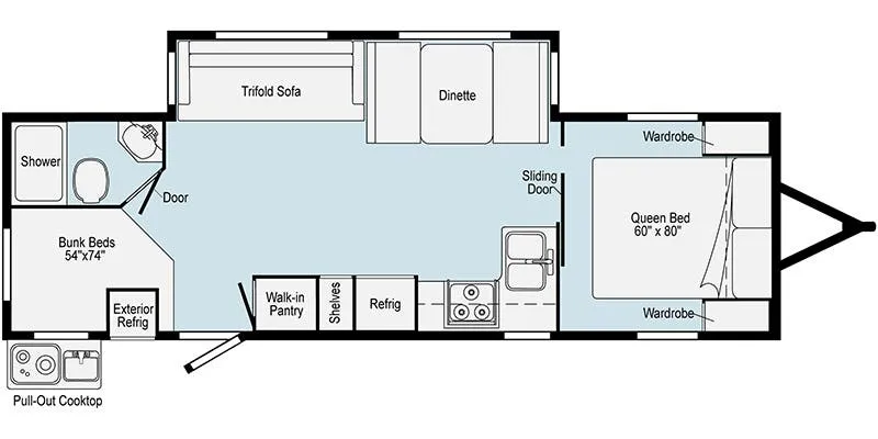 Winnebago Minnie 2801BHS floor plan