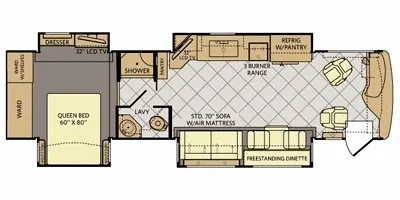 2012 Fleetwood EXPEDITION 36M - Floor plan