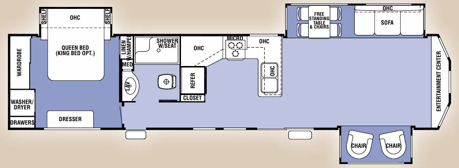 Forest River Cedar Creek Cottage 40CFE floor plan