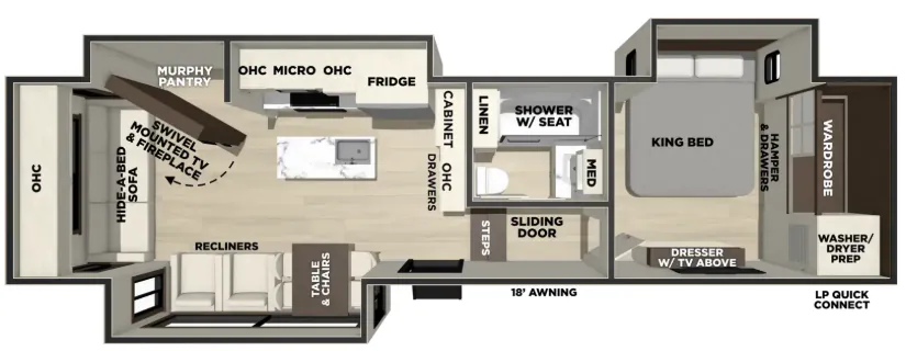 Forest River Cedar Creek 290RL floor plan