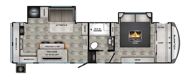 CrossRoads Volante 269RK floor plan