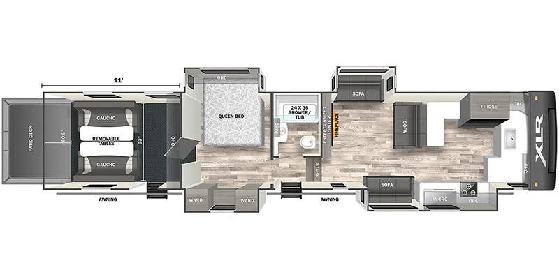 Forest River XLR Nitro 407 floor plan