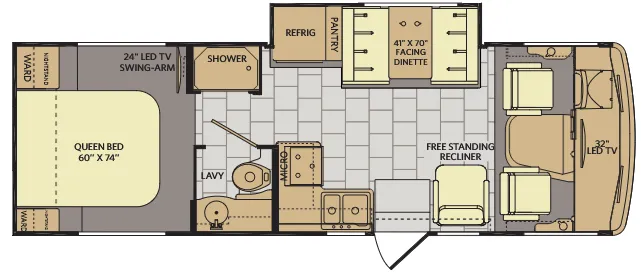 Fleetwood Flair 26D floor plan