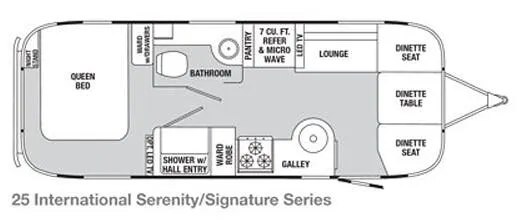 Airstream International 25 floor plan