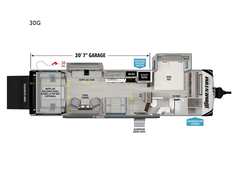 2026 Grand Design Momentum G-Class 30G - Floor plan