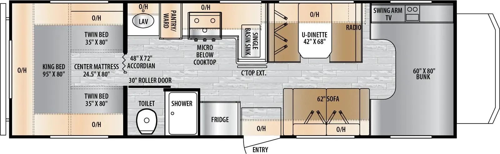2025 East to West Entrada 2710NK - Floor plan