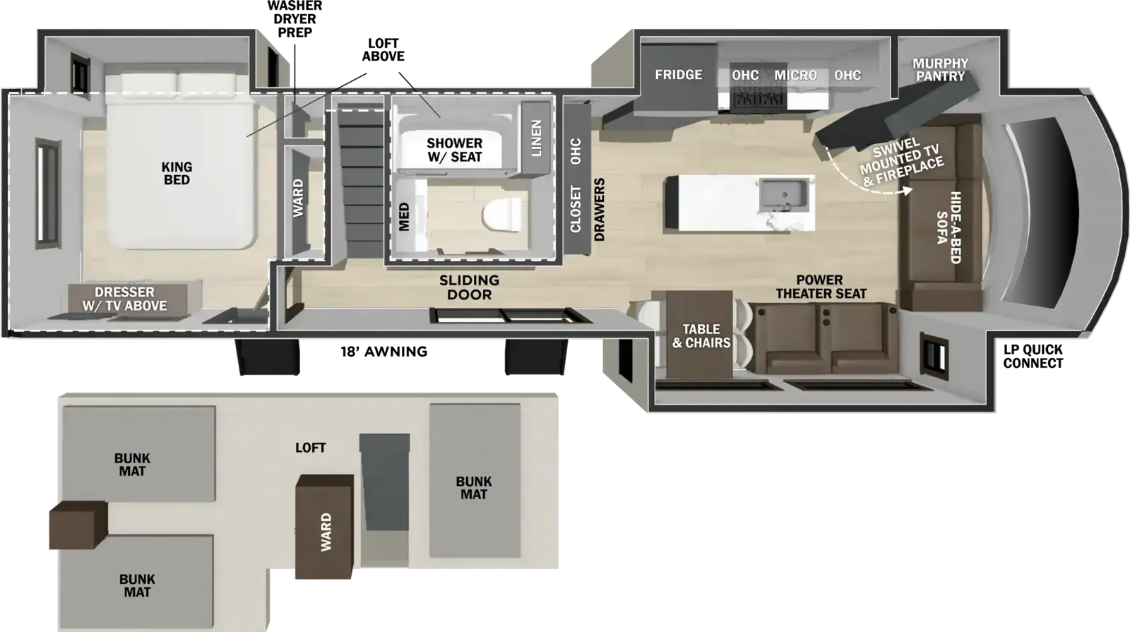 Forest River Cedar Creek Cottage 40CDL floor plan