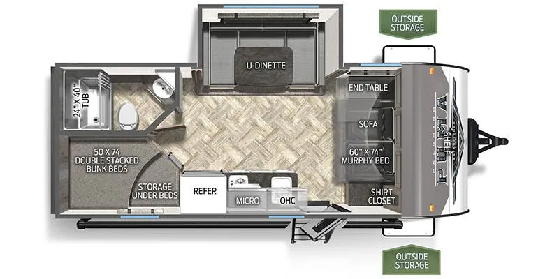 Palomino Puma Ultra Lite 18BHX floor plan