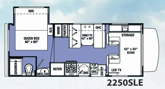 Forest River Sunseeker LE 2250SLE floor plan
