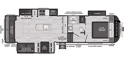 2022 Keystone Sprinter 30RL - Floor plan