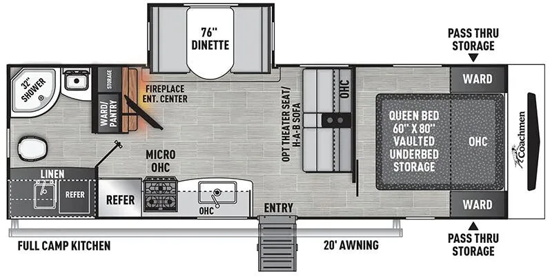 2025 Coachmen Freedom Express Ultra Lite 252RBS - Floor plan