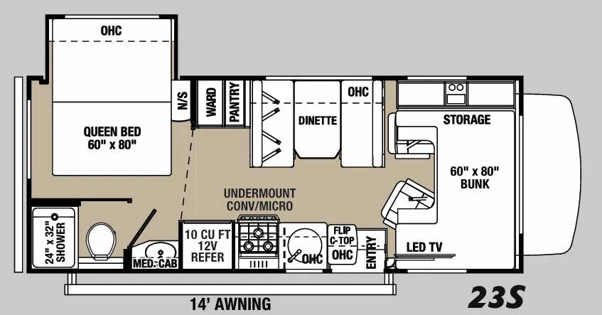 Forest River Solera 23S floor plan
