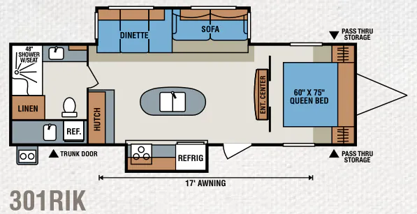 K-Z Spree 301RIK floor plan