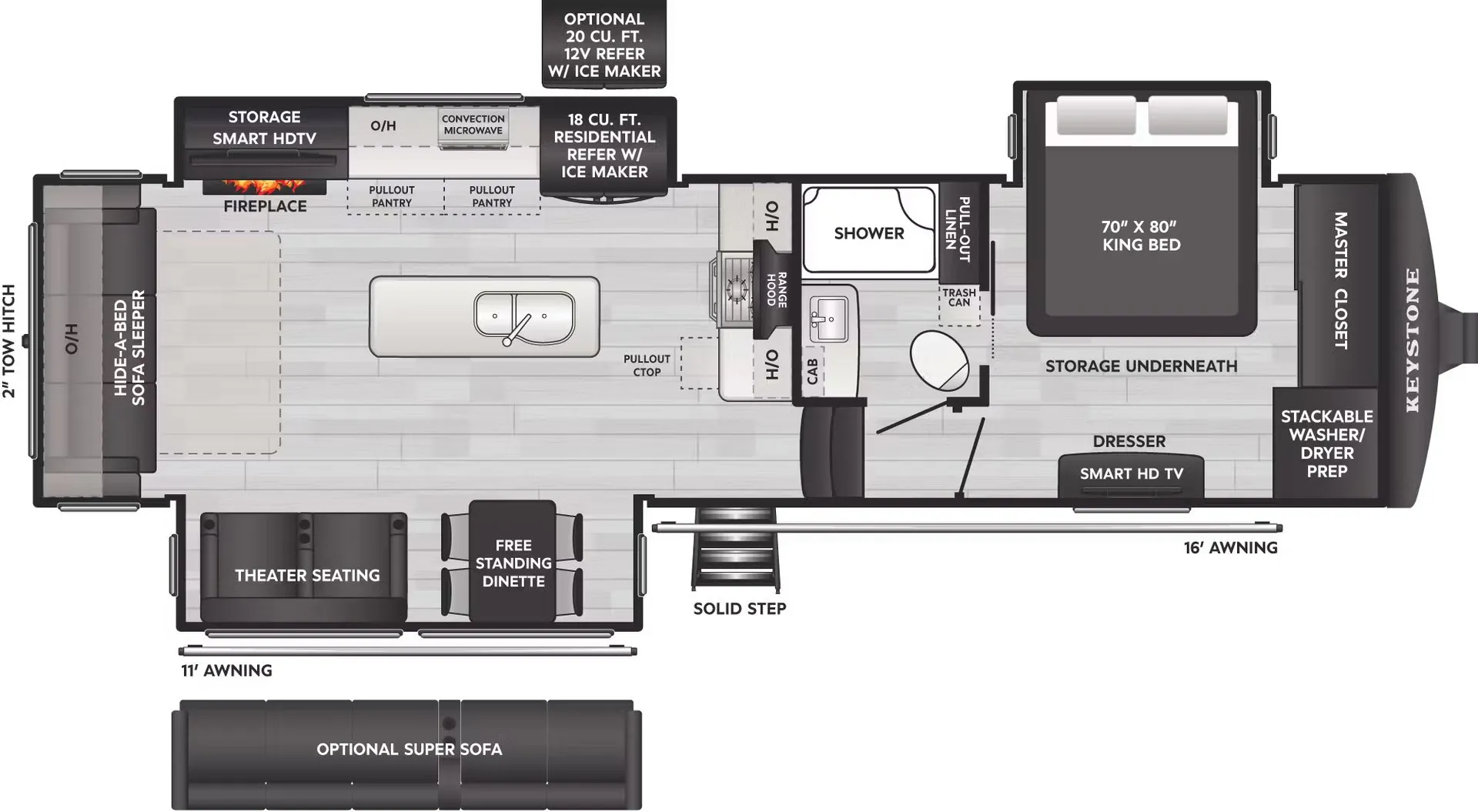 Keystone Alpine 3011CK floor plan