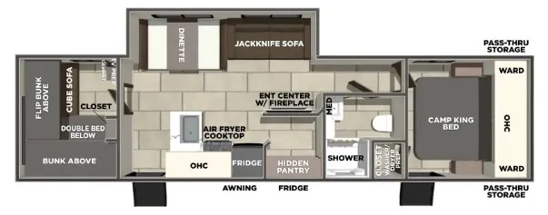 2027 Prime Time Tracer 290QB - Floor plan
