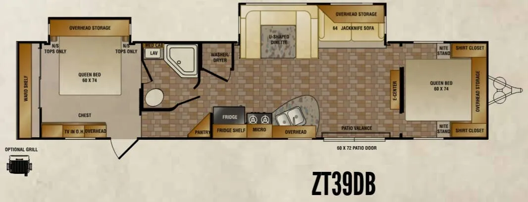 CrossRoads Zinger ZT39DB floor plan
