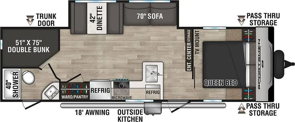 2024 K-Z Rv Sportsmen Se 261BHKSE - Floor plan